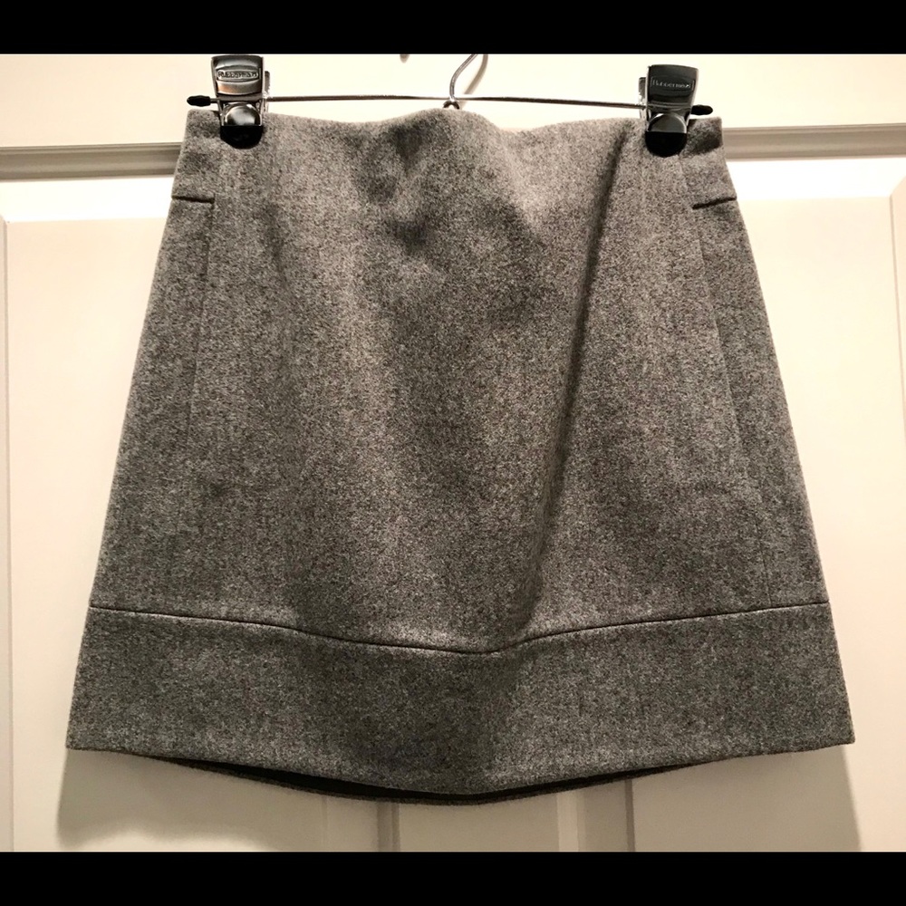 J.crew gray wool felted mini skirt
